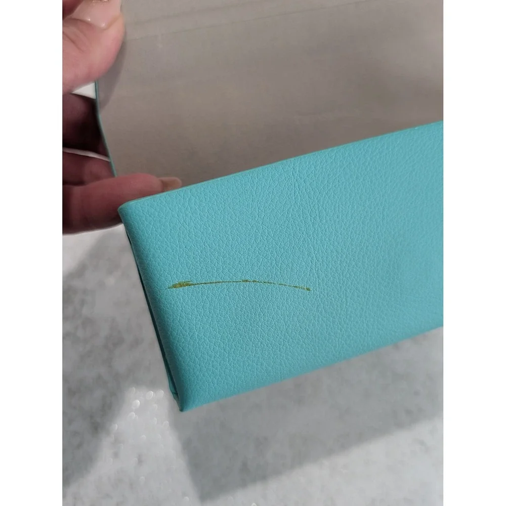 Tiffany & Co. Blue Eyeglass Sunglasses Case Leather Travel Case